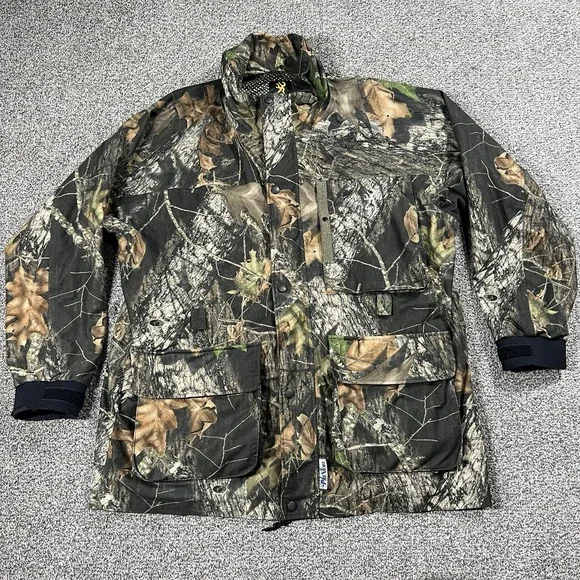 Browning Jacket Mens L Green Mossy Oak Camo Lined Pre Vent Hunting XPO X Change - Picture 1 of 15